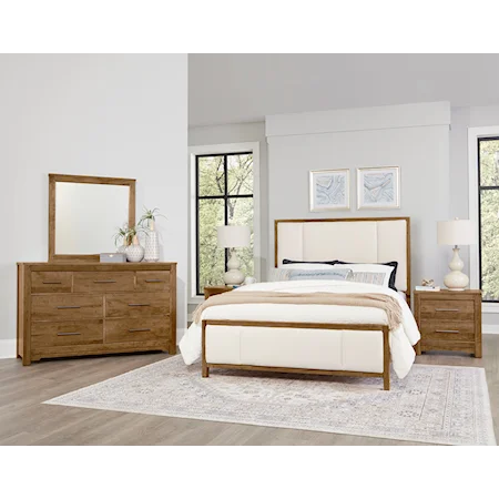 Rustic Upholstered Queen Bedroom Set