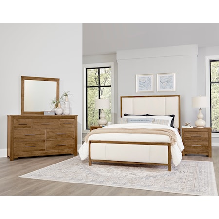 Transitional Upholstered California King Bedroom Set