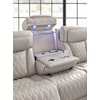 Signature Design by Ashley Boyington Power Reclining Sofa w/LED, Heat & Massage