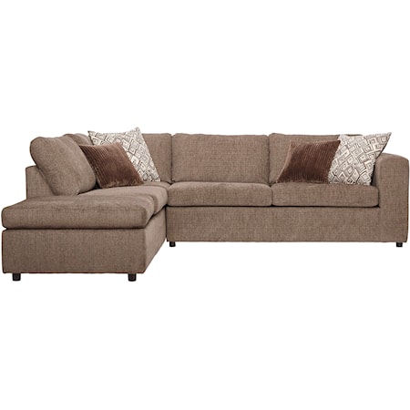 Casual Contemporary Sectional Sofa with Chaise