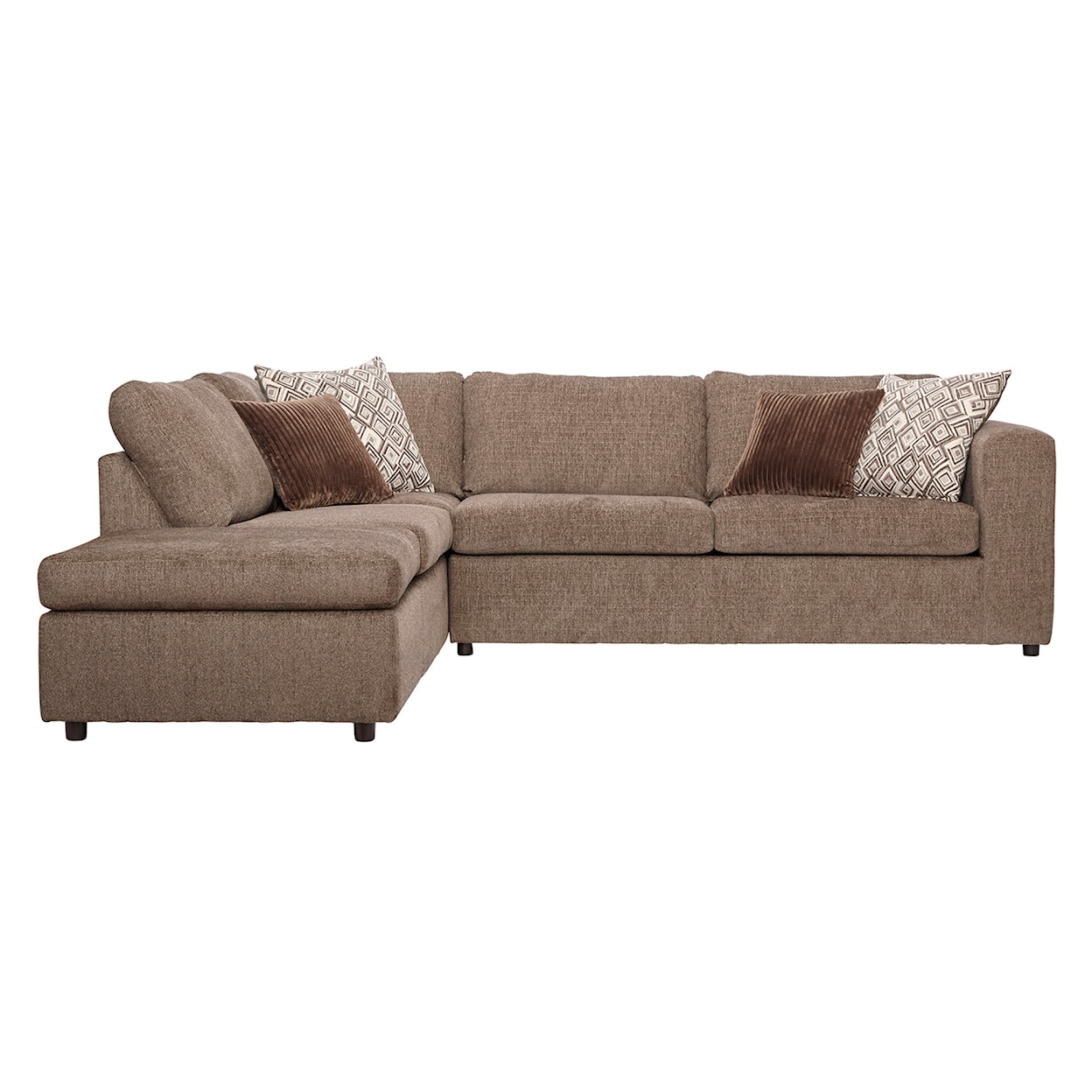 Serta Upholstery by Hughes Furniture 1100 Sectional Sofa with Chaise