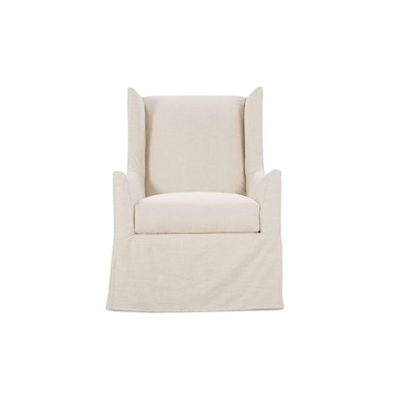 Slipcover Swivel Glider Accent Chair