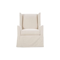 Casual Slipcover Accent Chair with Cloud Cushion