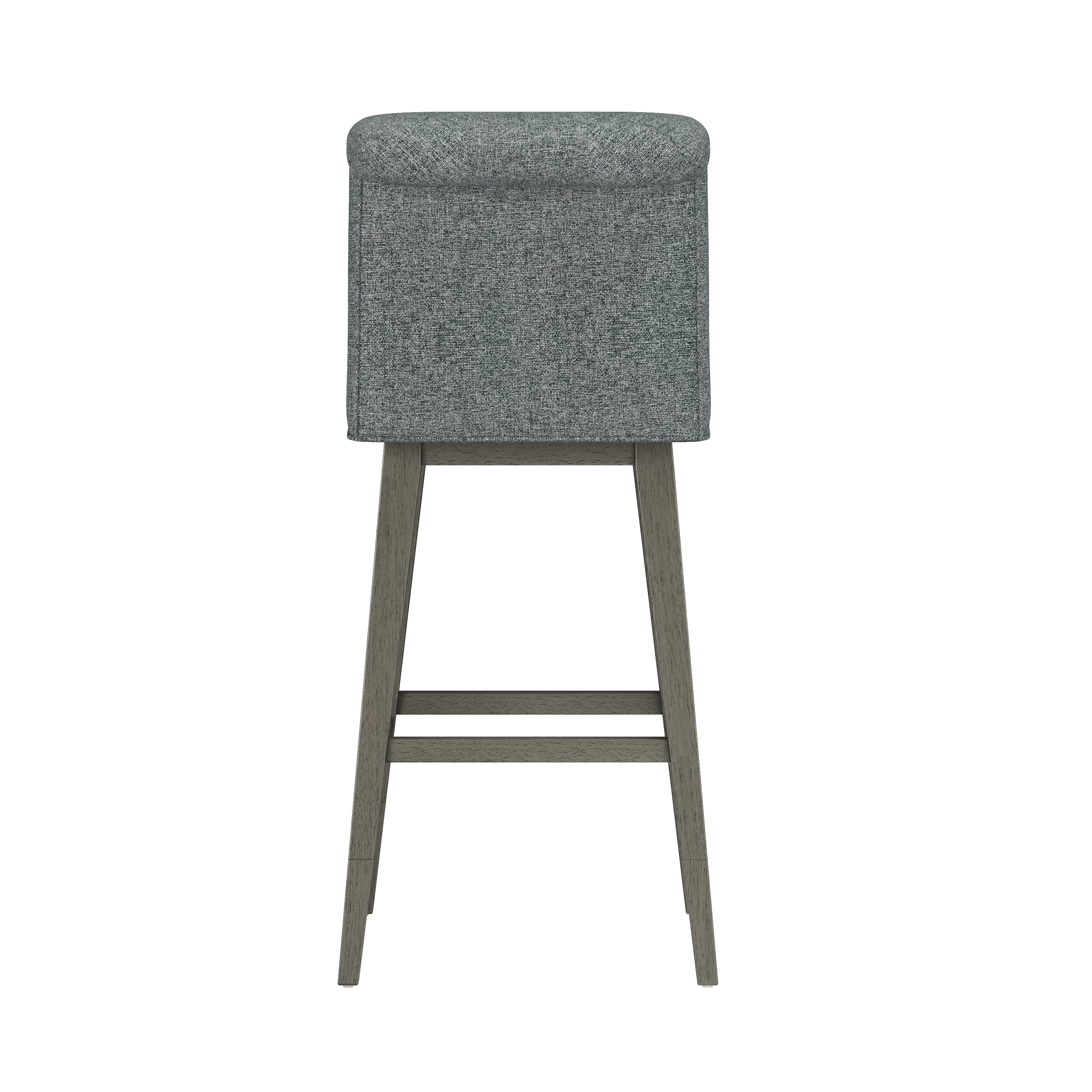 Tufted Adjustable Swivel Stool