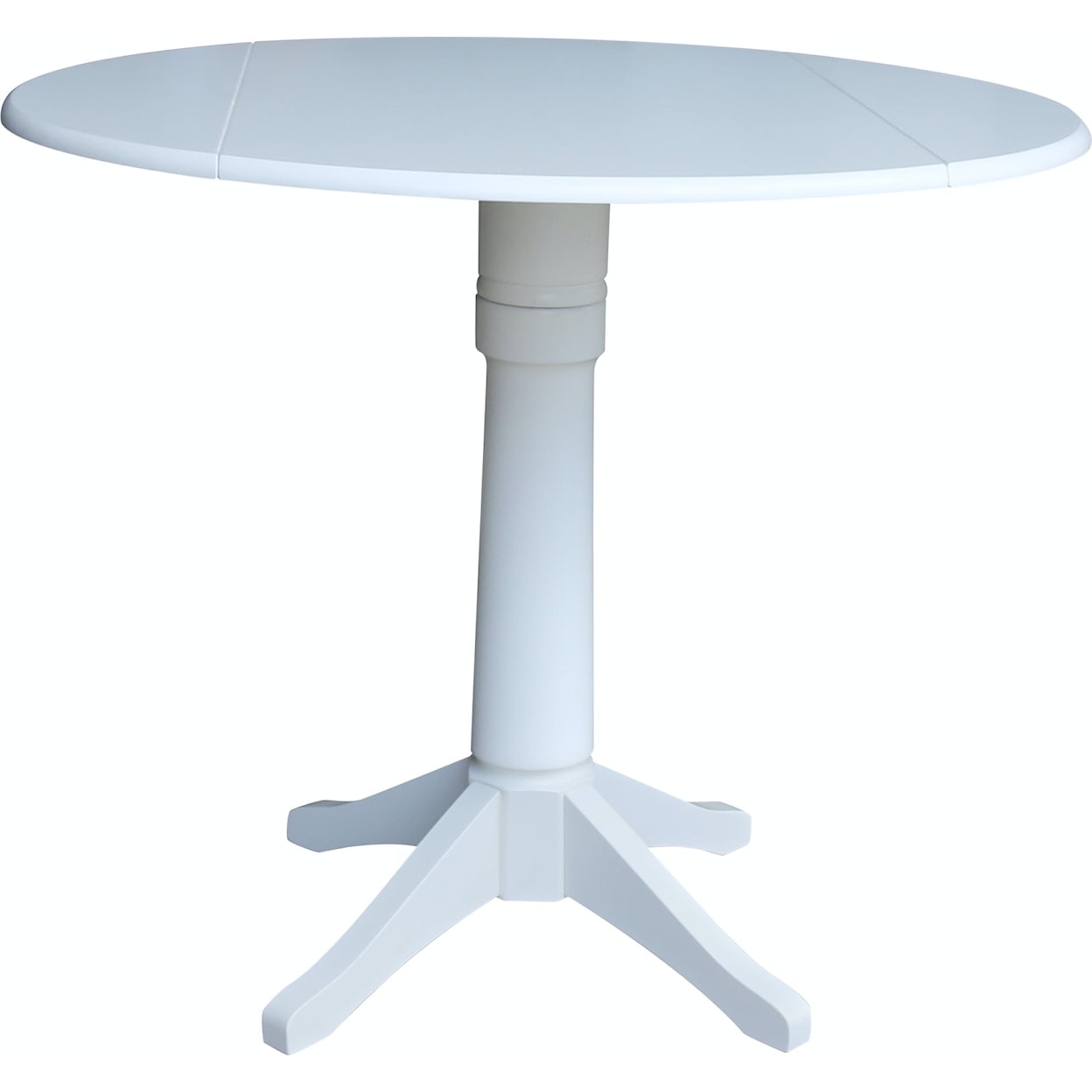 John Thomas Dining Essentials Pedestal Table in Pure White