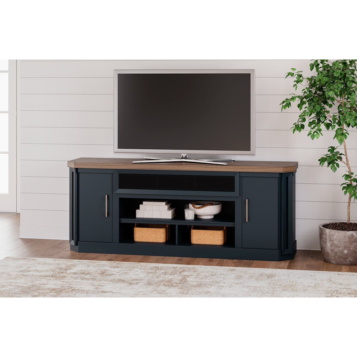 Benchcraft Landocken XL TV Stand w/Fireplace Option