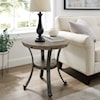 Powell Franklin Metal and Wood Round End Table