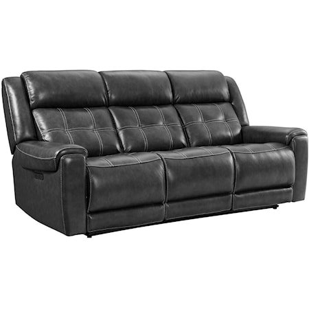 Transitional Dual-Power Sofa with USB Port