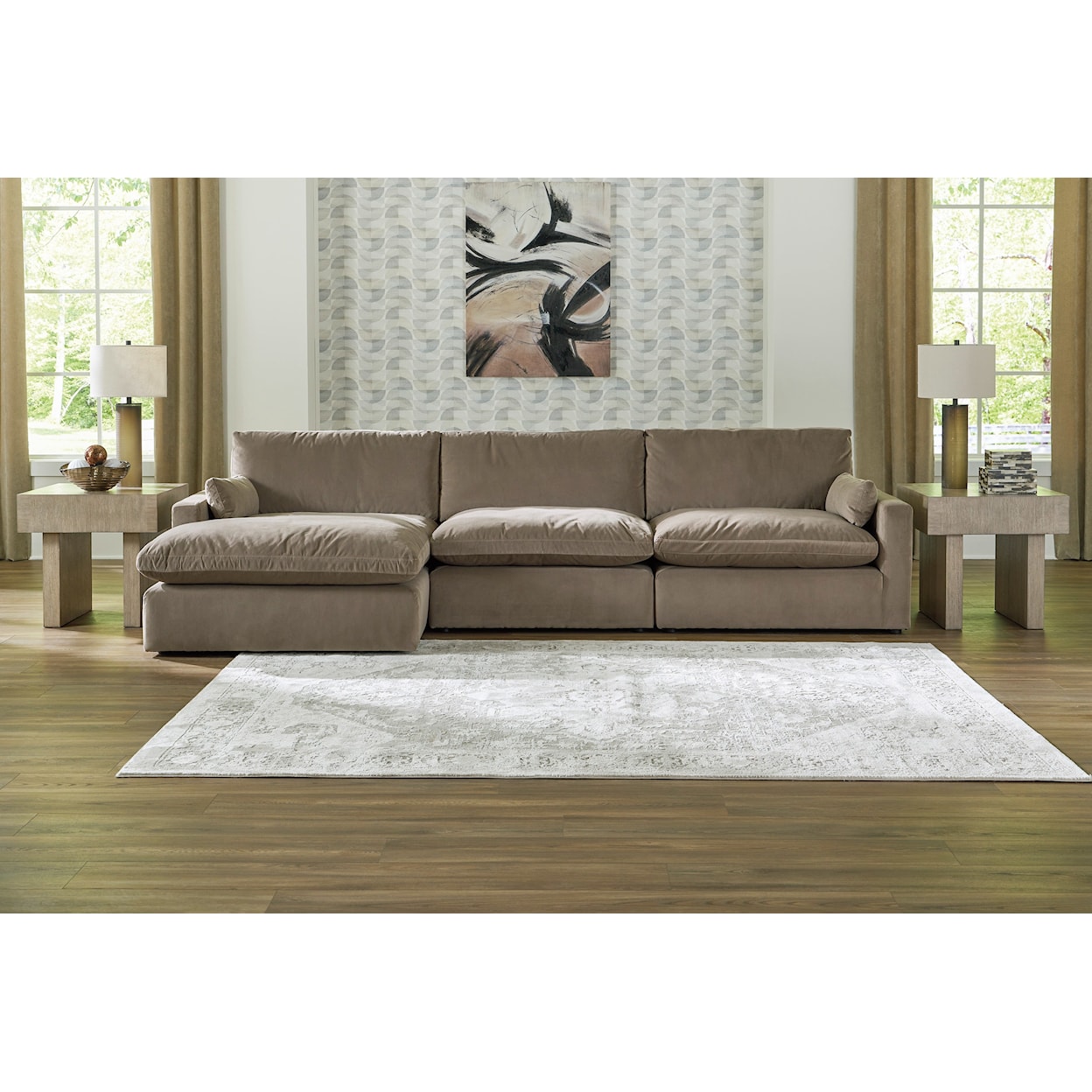 StyleLine Sophie 3-Piece Sectional Sofa Chaise