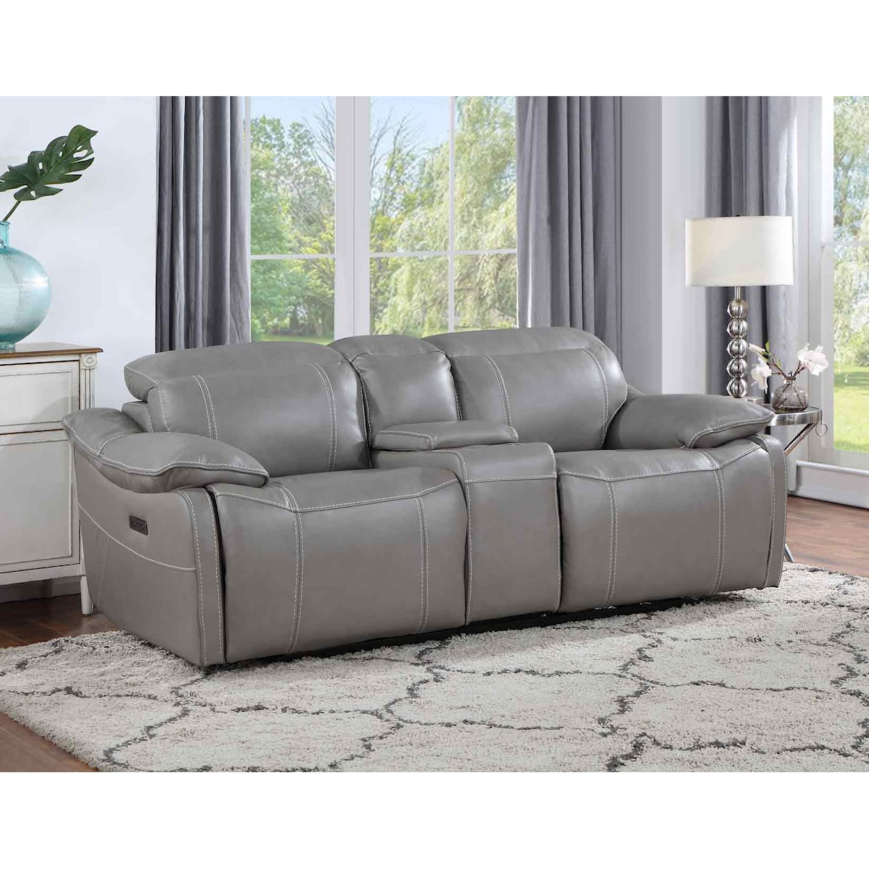 Prime Alpine Power Reclining Console Loveseat