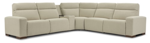 Contemporary 6-pc. Power Reclining Sectional with Storage Console