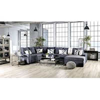 Contemporary Sectional with Chaise
