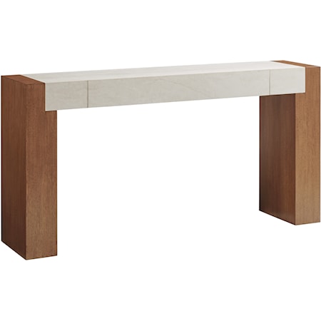 Eldorado Marble Top Console Table with 1 Drawer