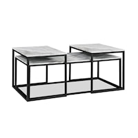 DOLLY WHITE 3 PACK NESTING TABLES |