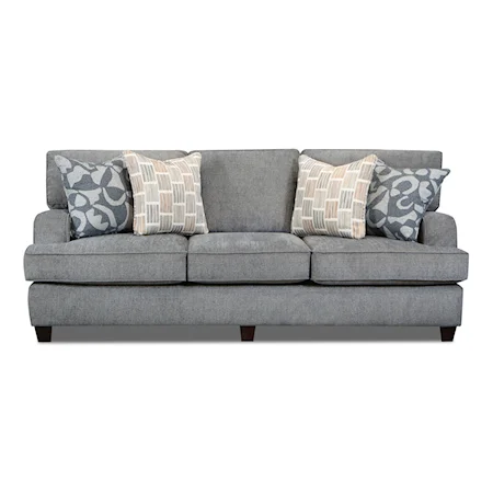 Sofa with Rounded Track Arms