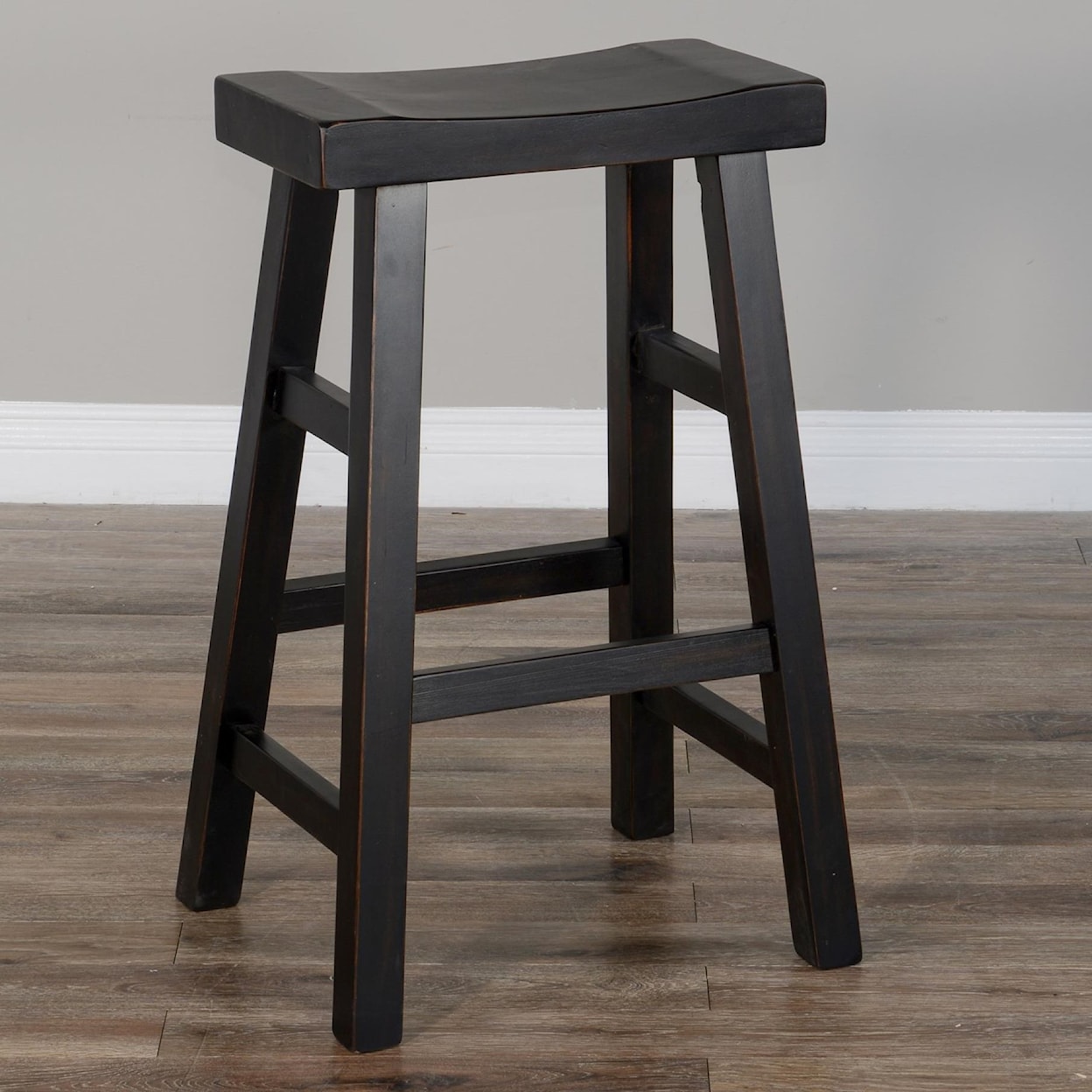 Sunny Designs 1768 30"H Saddle Seat Stool, Wood Seat