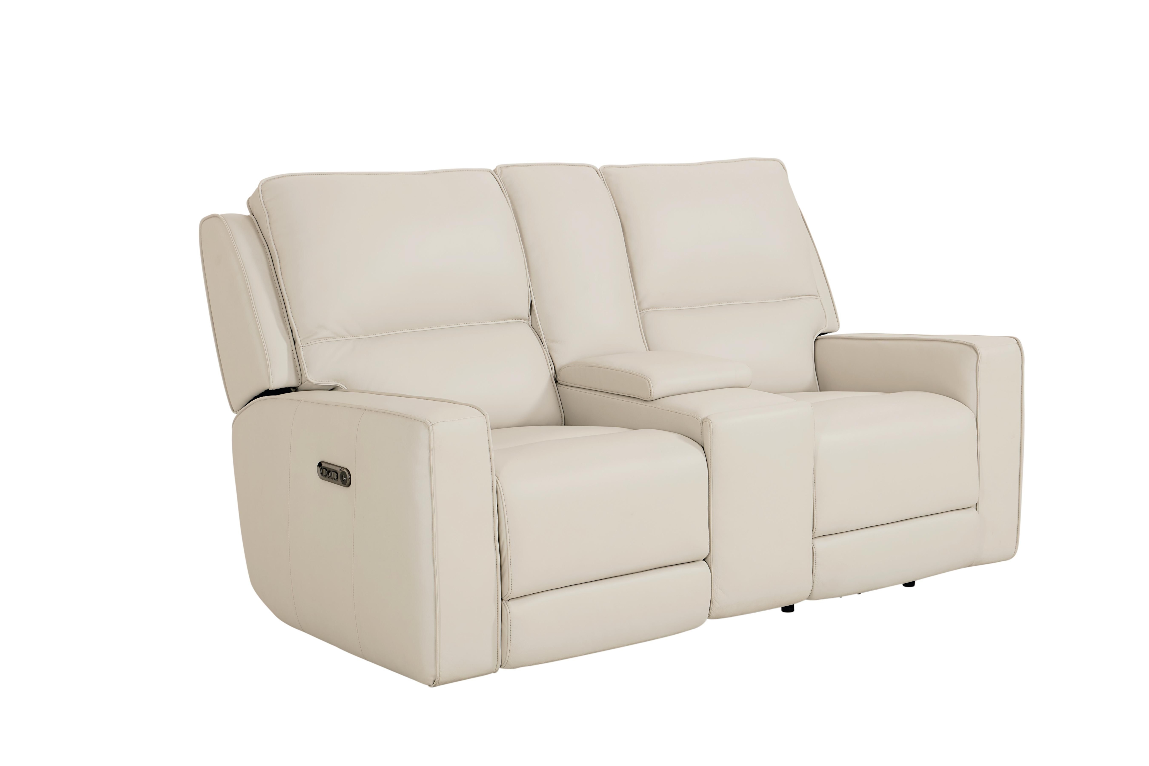 Bassett Club Level - Raymond Motion Loveseat w/Power & Console