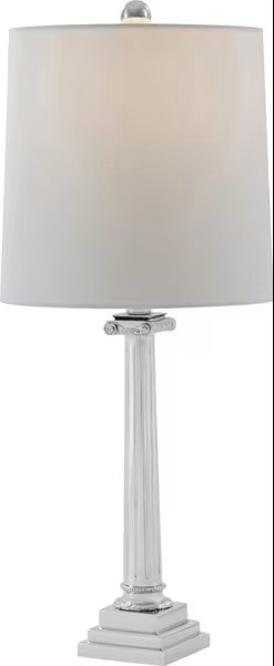 Transitional Brass Table Lamp with Linen Shade