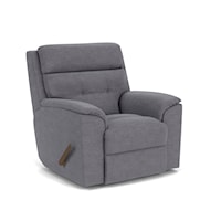 Casual Manual Recliner with Tufted Back