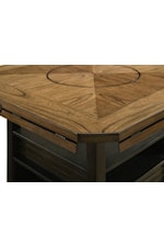 Crown Mark OAKLY Oakly Transitional Counter Height Table with Lazy Susan