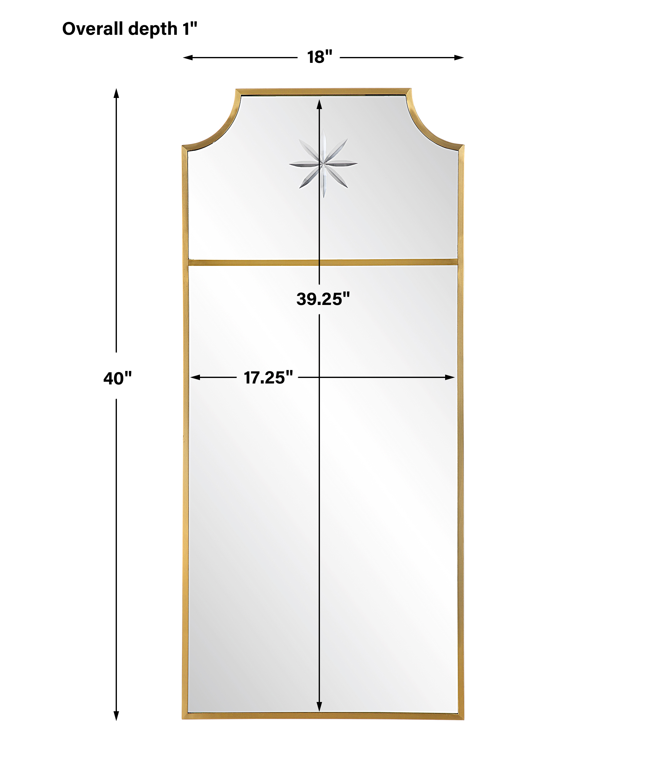 Uttermost Caddington Caddington Tall Brass Mirror