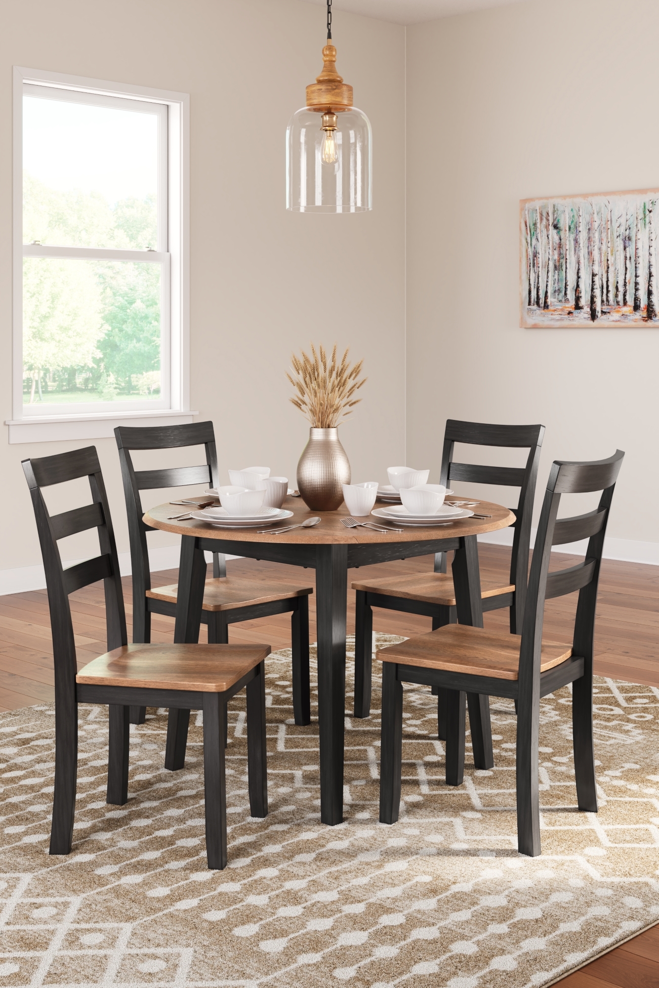 5-Piece Round Dining Set