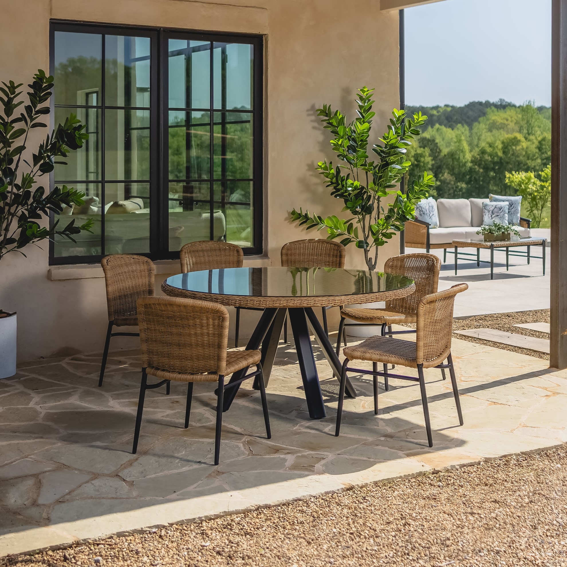 Woven-Vinyl Dining Side Chair