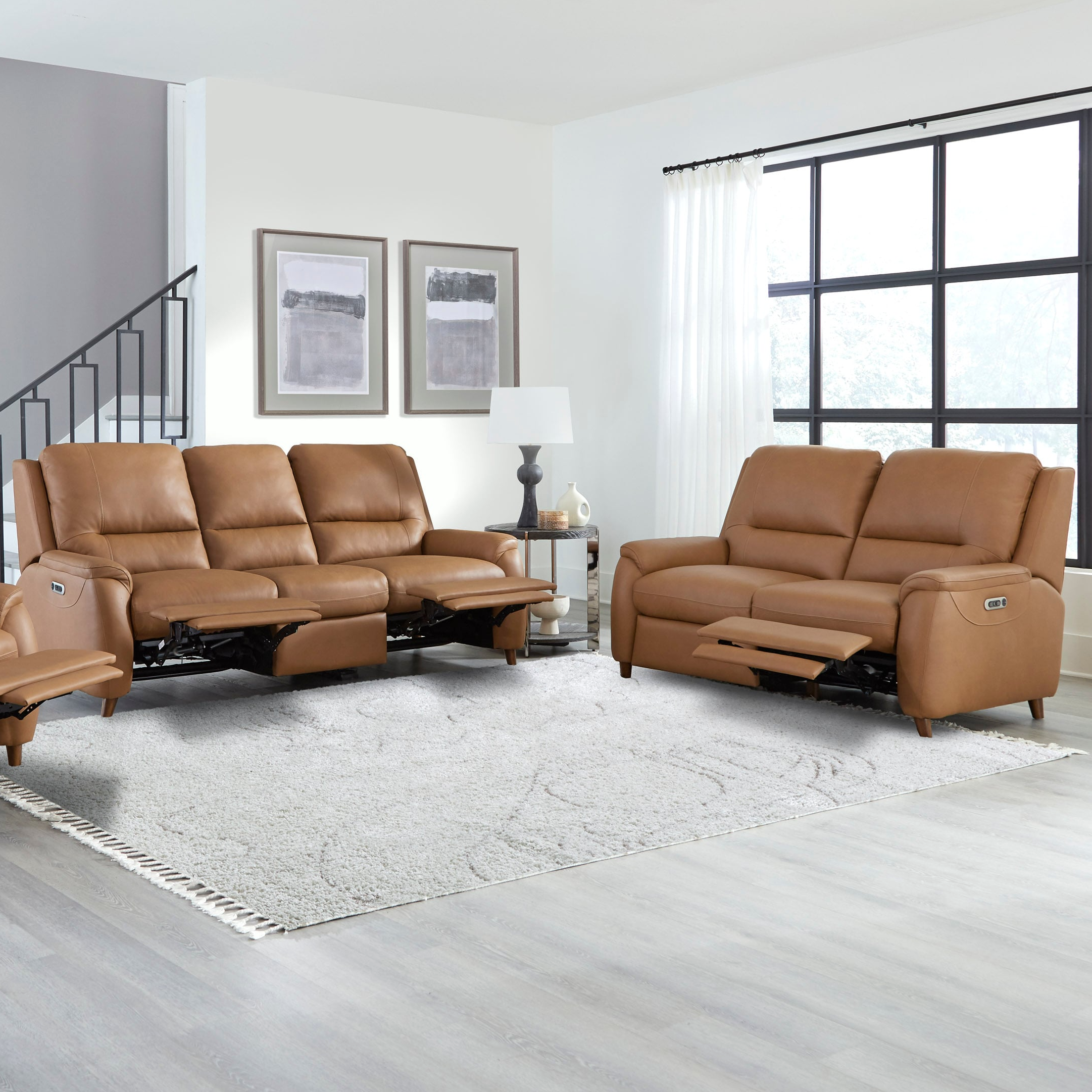 Power Reclining Sofa and Loveseat Set