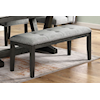 Elements International Everdeen Upholstered Dining Bench