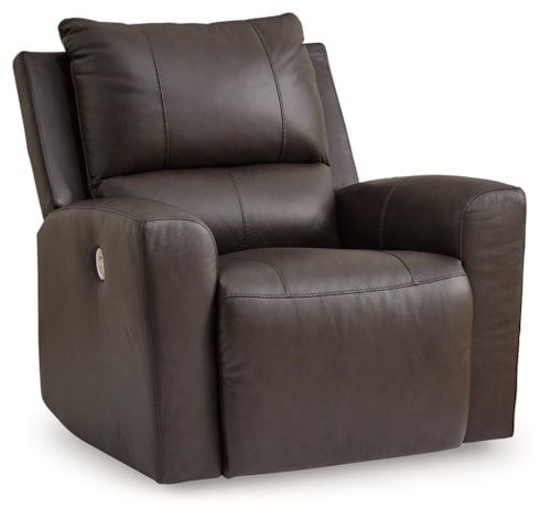 Leather Match Power Rocker Recliner