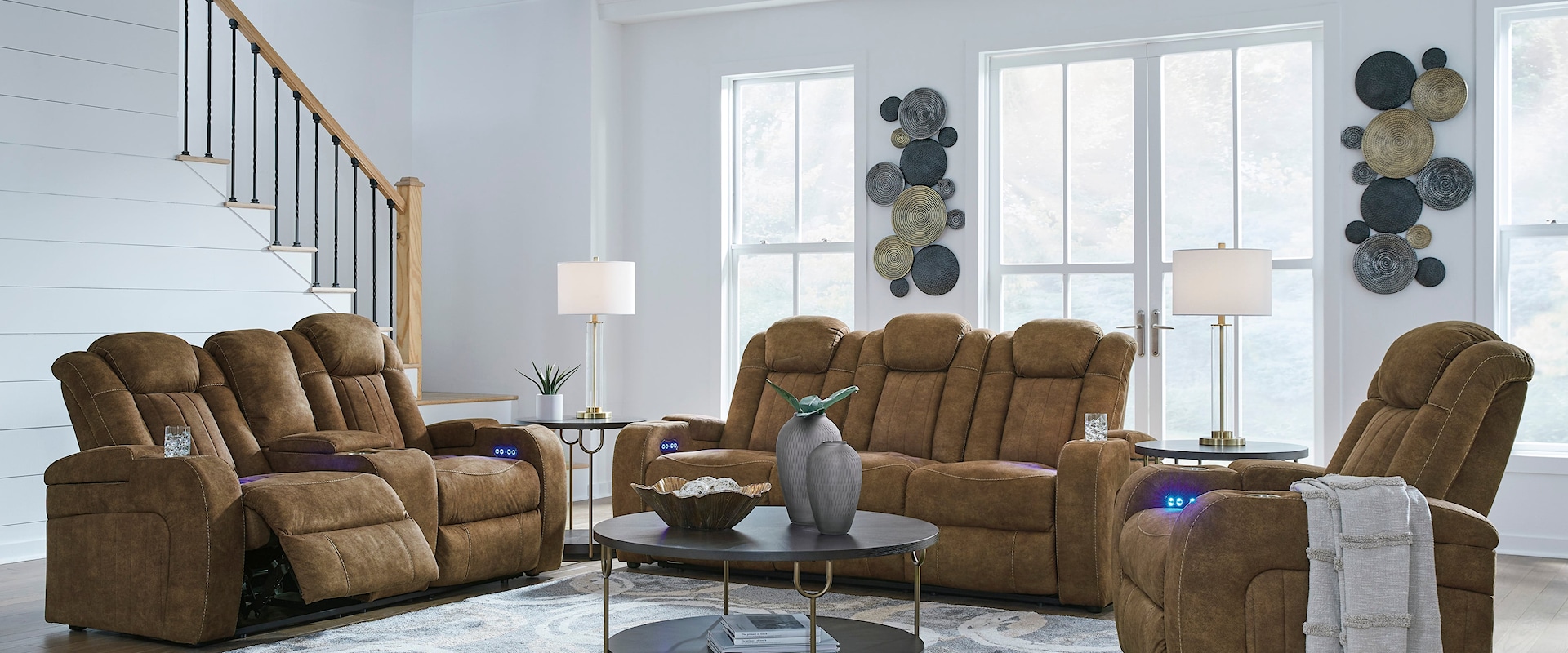 Contemporary 3-Piece Living Room Set