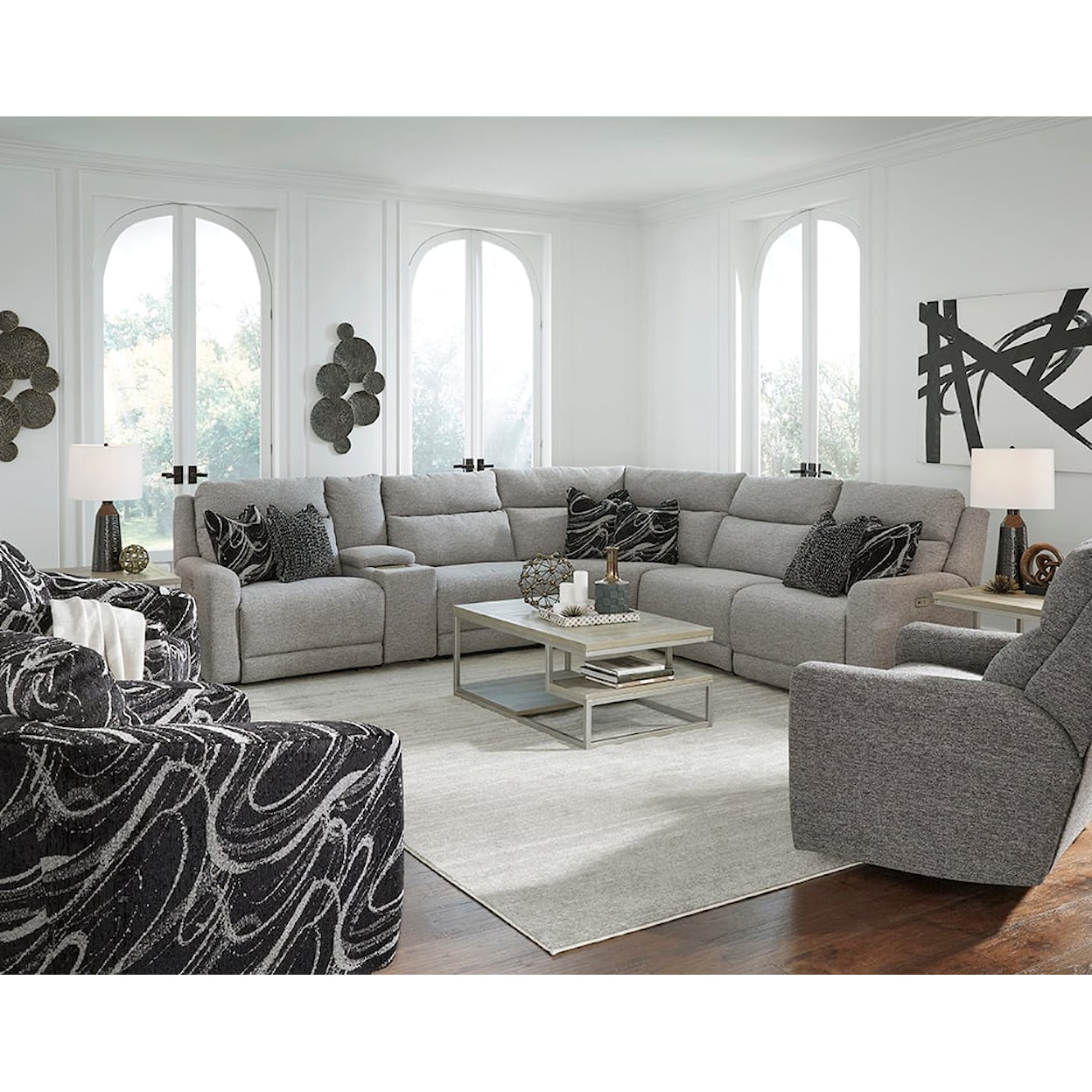 Southern Motion Social Club 6-Piece Power Sectional