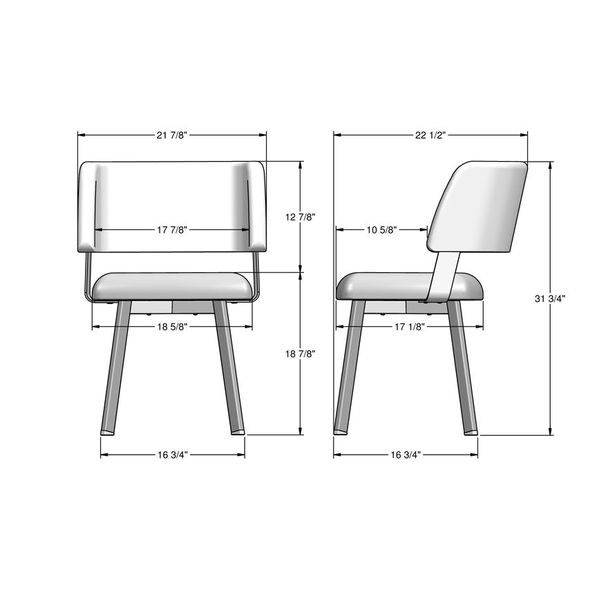 Amisco Easton Upholstered Dining Side Chair