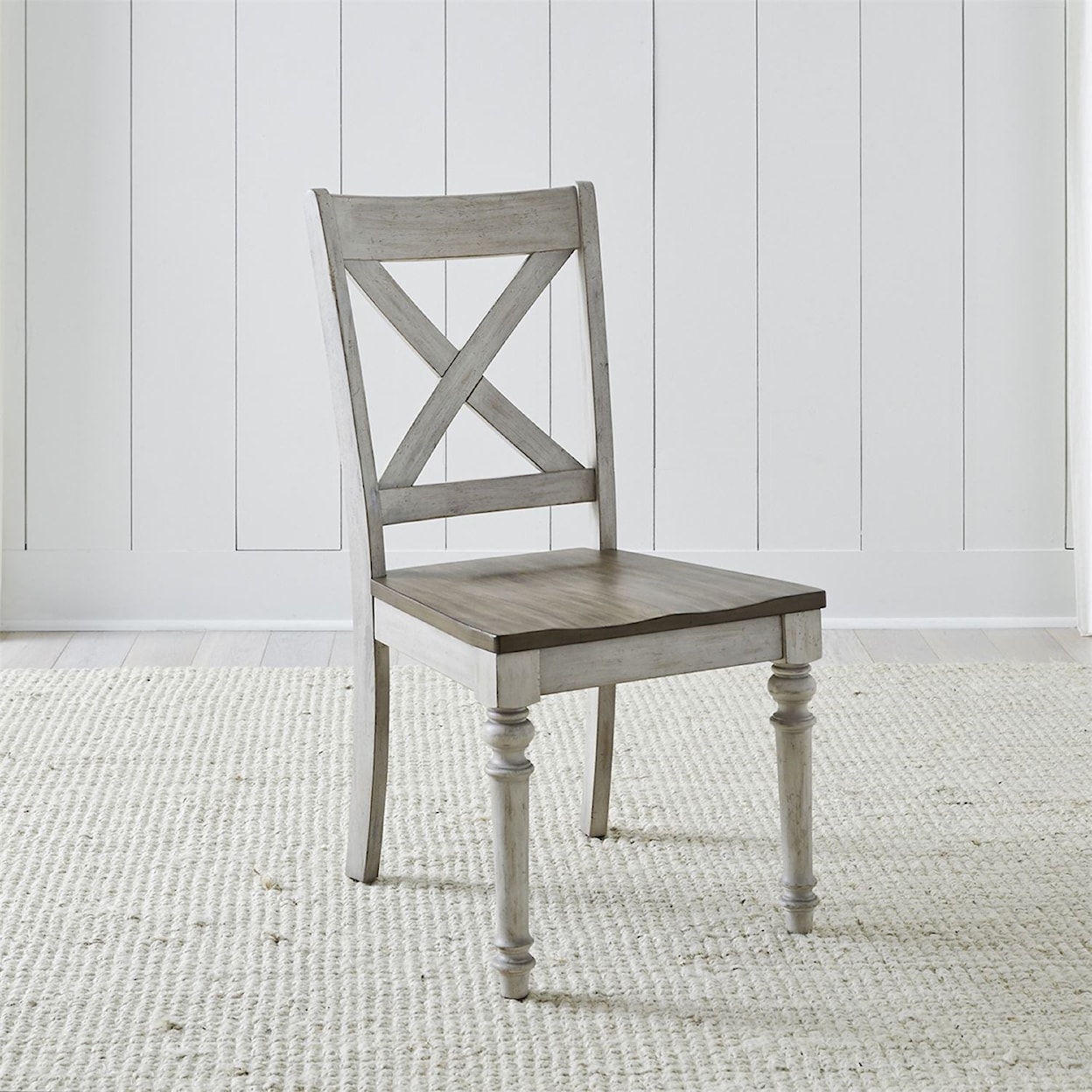 Liberty Furniture Cottage Lane X Back Wood Seat Side Chair (RTA)