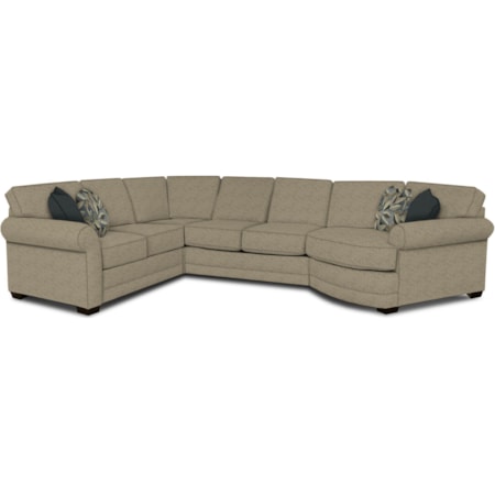3-Piece Sectional with Cuddler
