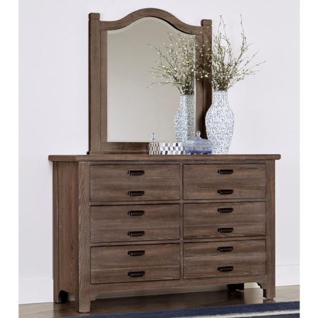 Double Dresser & Small Arch Mirror