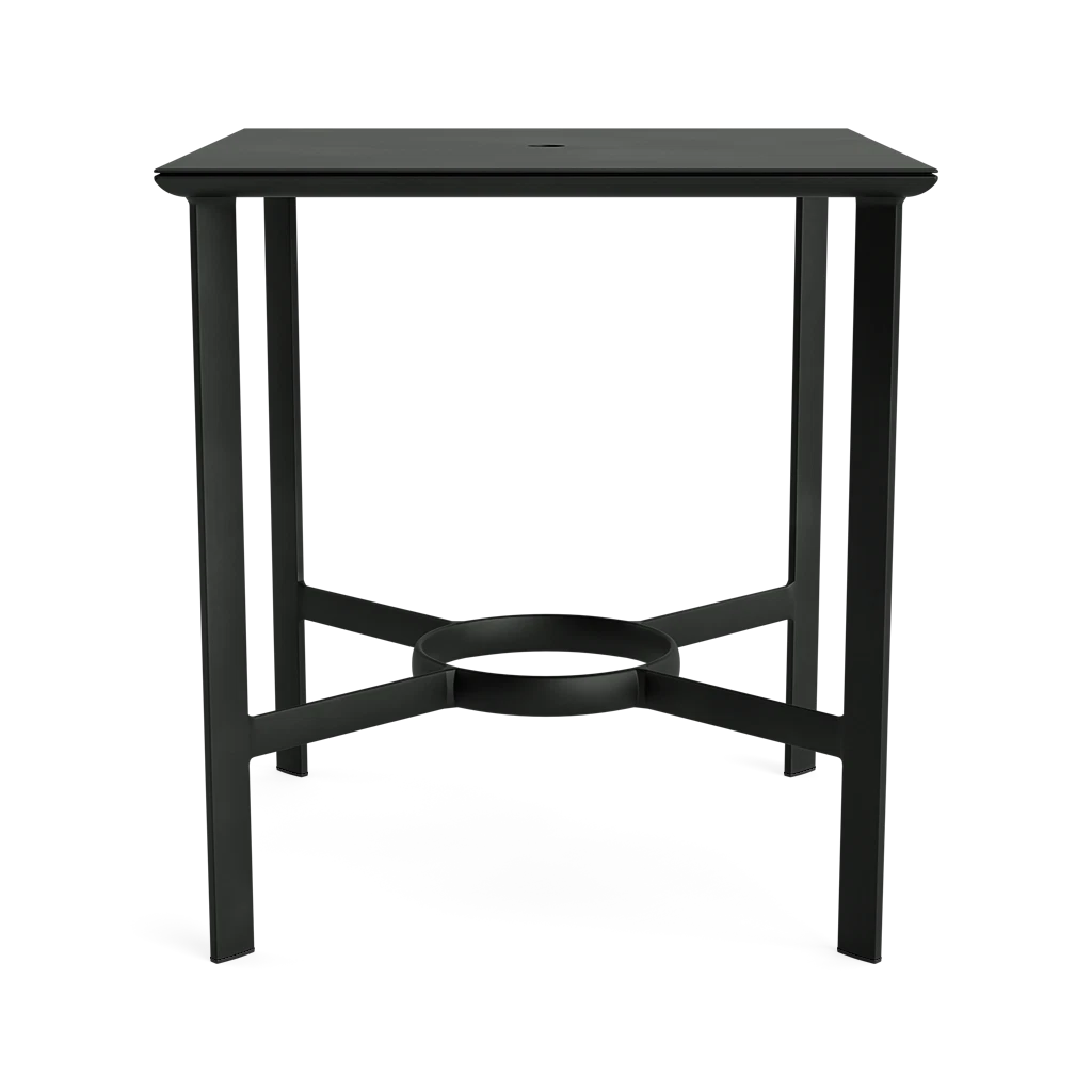 36" Sq. Aluminum Pub Table w/Umbrella Hole