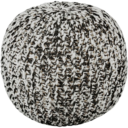 Latricia Black/White Pouf