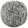 Ashley Furniture Signature Design Poufs Latricia Black/White Pouf