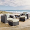 Modway Convene Outdoor 5 Piece with Fire Pit