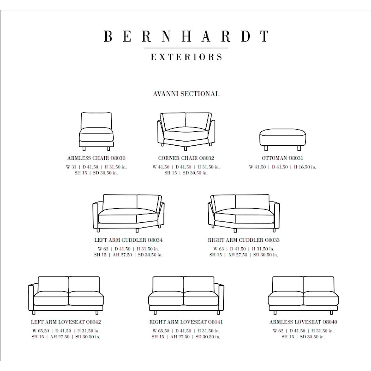 Bernhardt Bernhardt Exteriors Avanni Outdoor Sectional