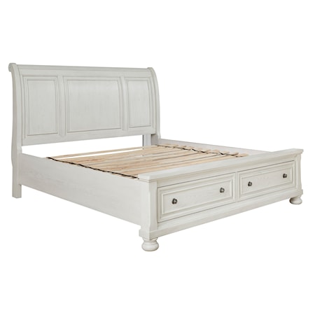 Queen Sleigh Bed with Storage