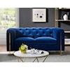 Steve Silver Charlene Velvet Button-Tufted Chesterfield Loveseat