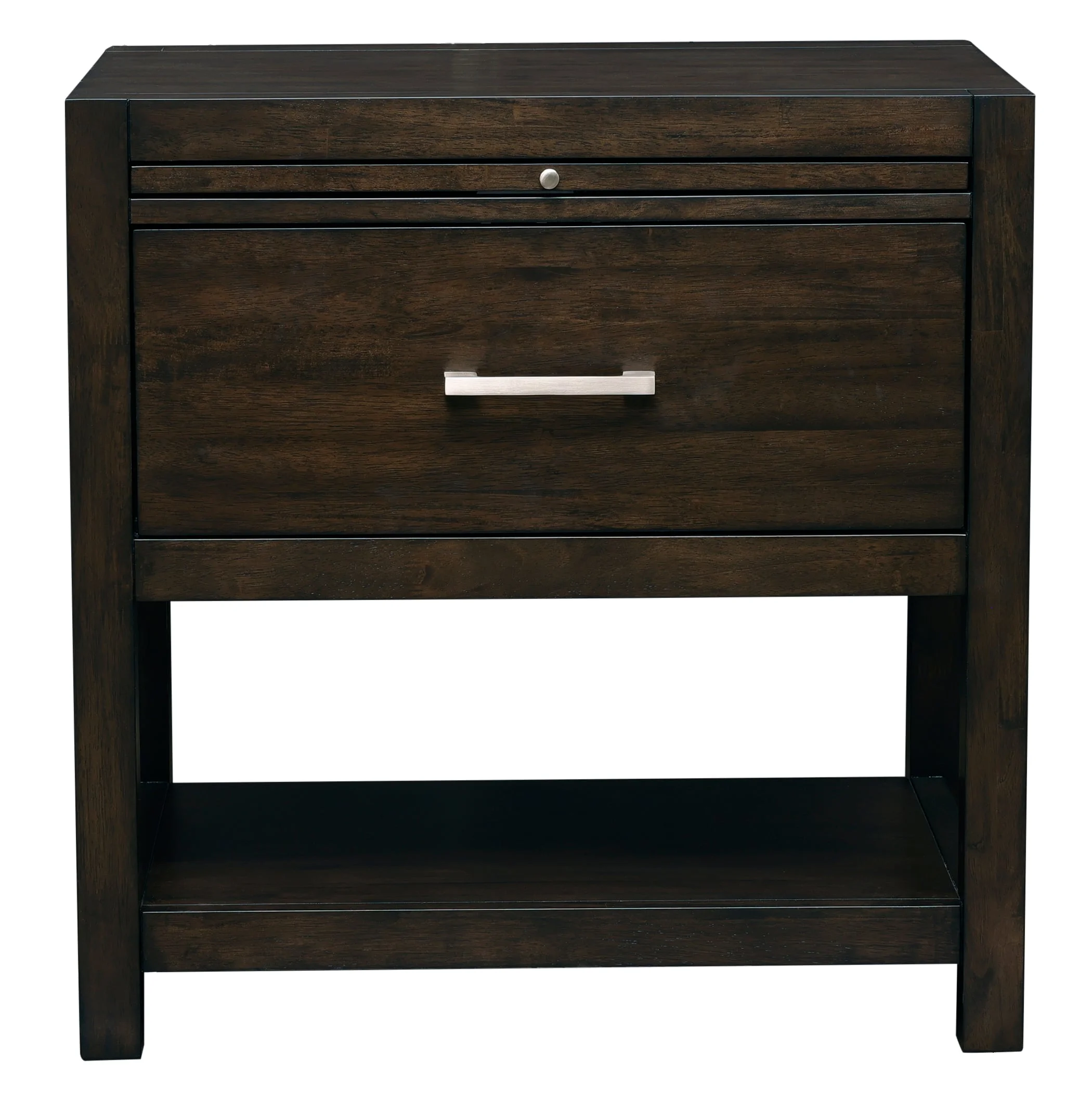 AA Kendall 14821 Farmhouse Nightstand with Pullout Walker's