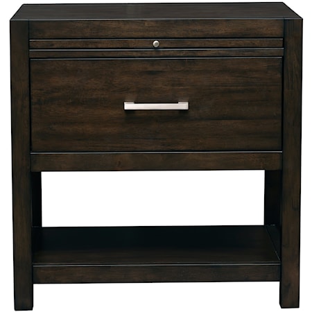 Farmhouse Nightstand with Pull-out