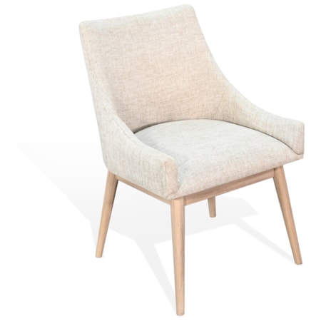 Olivia Lowback Cushioned Grey Dining Chair