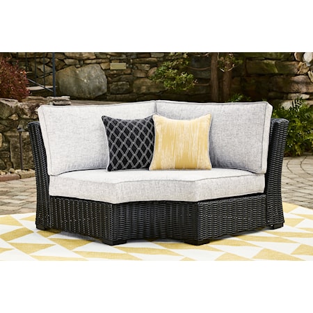 Outdoor Curved Corner Chair with Cushion