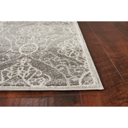 6&apos;7&quot; X 9&apos;6&quot; Silver Mosaic Area Rug