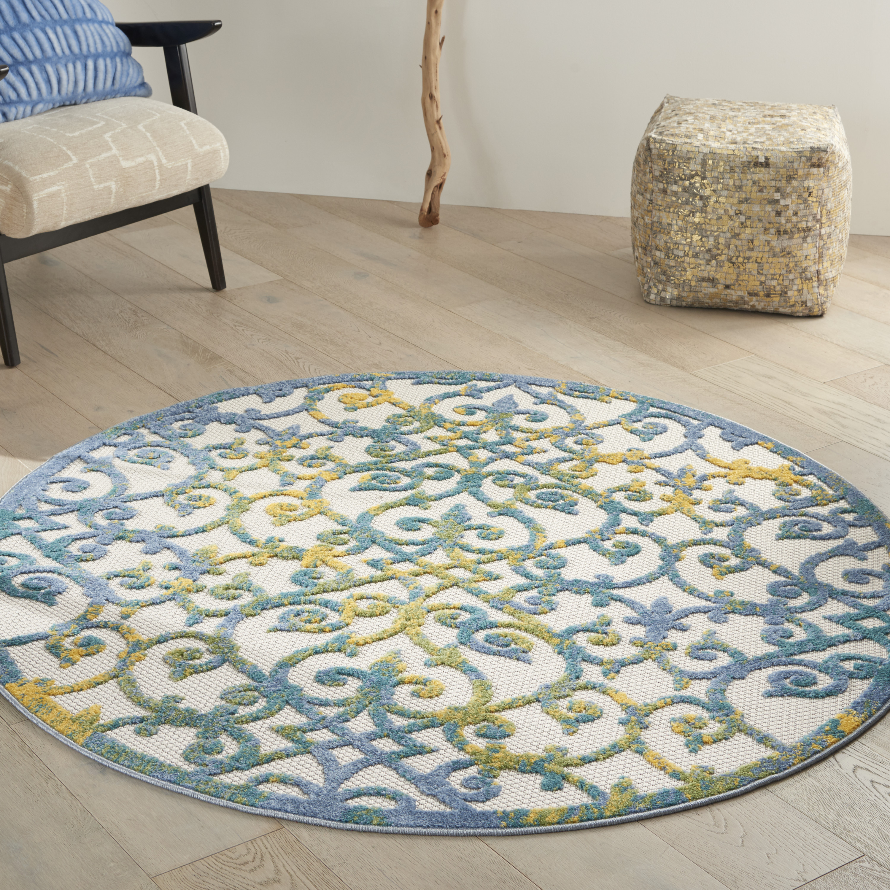 Nourison Aloha 5'3" Round  Rug