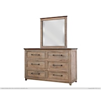 Farmhouse 6-Drawer Bedroom Dresser Set